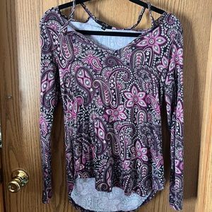 Pink/Purple long sleeve Blouse